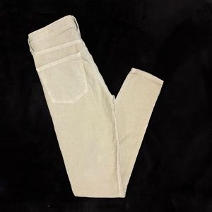 COH Beige Corduroy Rocket High Rise Skinny - 25